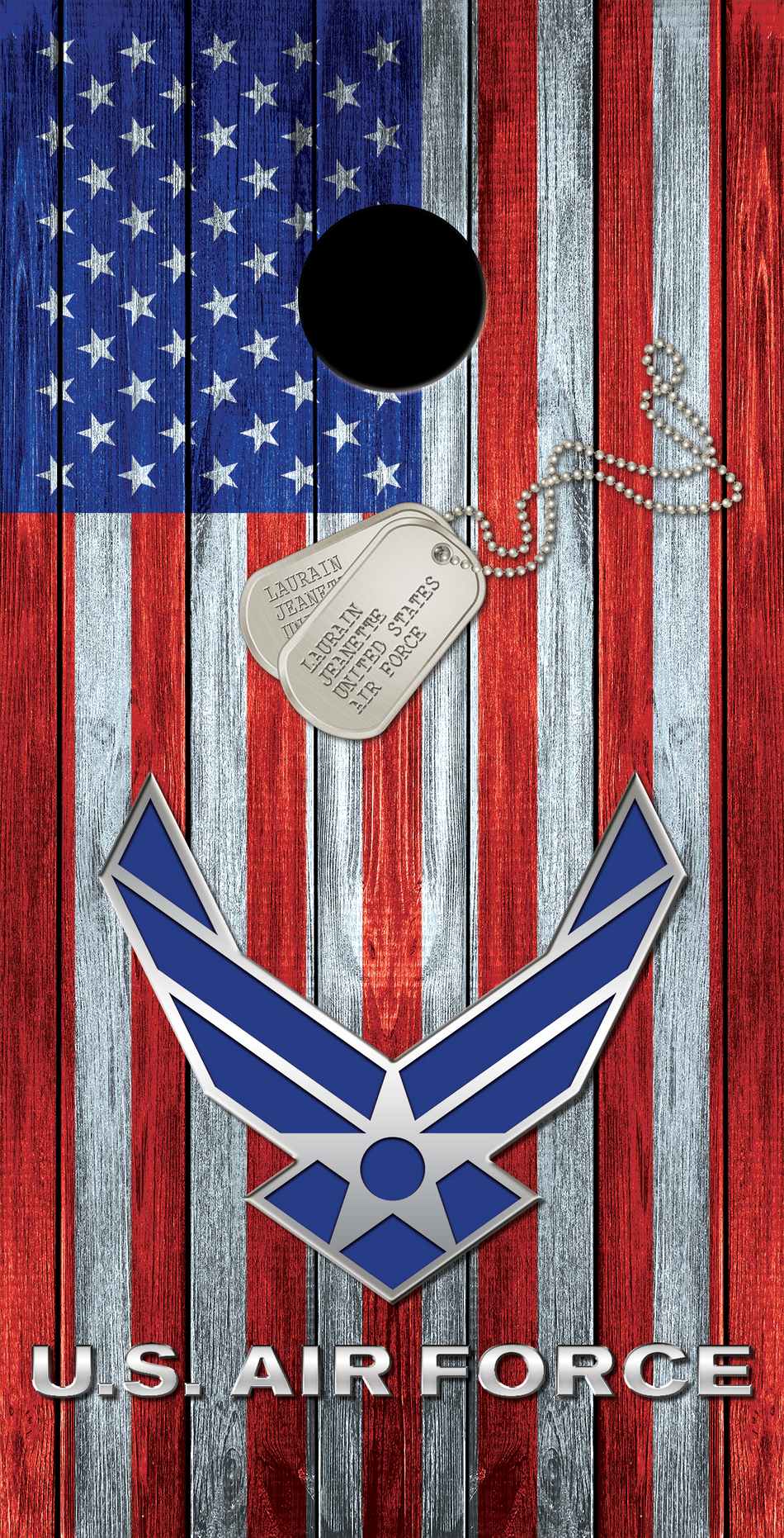 U. S. Air Force Custom Cornhole Vinyl Wrap