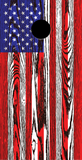 Distressed wood American Flag Custom Cornhole Vinyl Wrap