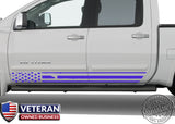 Universal Distressed American Flag Door Runner Set Vinyl Decal Set: Fits Any Dodge Ram Ford Chevy Nissan Toyota