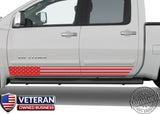 Universal American Flag Door Runner Set Vinyl Decal Set: Fits Any Dodge Ram Ford Chevy Nissan Toyota