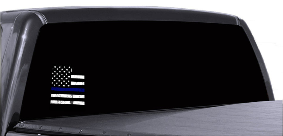 Utah Distressed Subdued US Flag Thin Blue Line/Thin Red Line/Thin Green Line Sticker. Support Police/Firefighters/Military