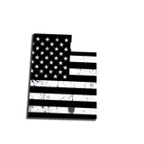 Utah Distressed Subdued US Flag Thin Blue Line/Thin Red Line/Thin Green Line Sticker. Support Police/Firefighters/Military