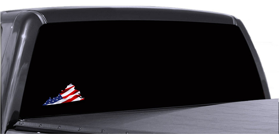 Virginia Waving USA American Flag. Patriotic Vinyl Sticker