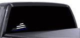 Virginia Distressed Subdued US Flag Thin Blue Line/Thin Red Line/Thin Green Line Sticker. Support Police/Firefighters/Military