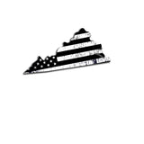 Virginia Distressed Subdued US Flag Thin Blue Line/Thin Red Line/Thin Green Line Sticker. Support Police/Firefighters/Military