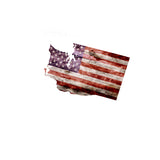 Washington Distressed Tattered Subdued USA American Flag Vinyl Sticker