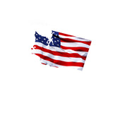 Washington Waving USA American Flag. Patriotic Vinyl Sticker