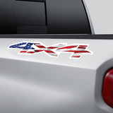 American Flag 4x4 Bedside Vinyl Decals Fits 2019 Chevy Silverado