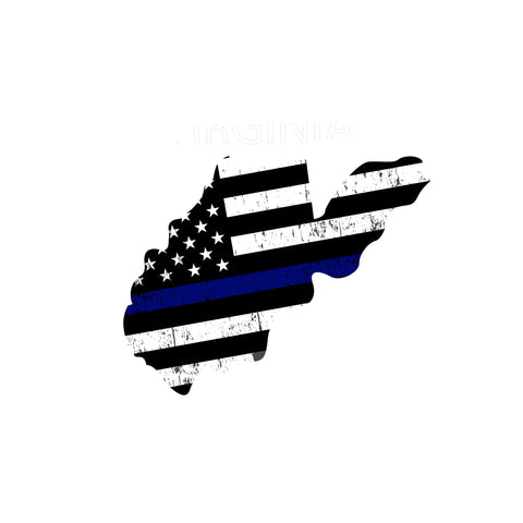 West Virginia Distressed Subdued US Flag Thin Blue Line/Thin Red Line/Thin Green Line Sticker. Support Police/Firefighters/Military