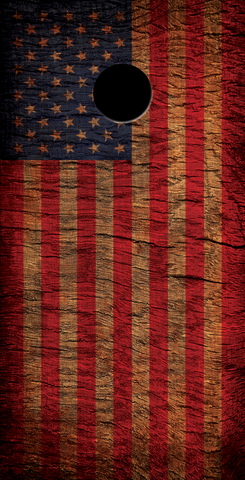 Distressed American Flag Custom Vinyl Cornhole Wrap