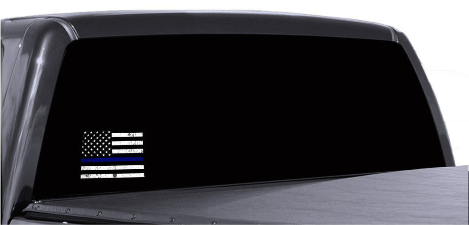 Wyoming Distressed Subdued US Flag Thin Blue Line/Thin Red Line/Thin Green Line Sticker. Support Police/Firefighters/Military