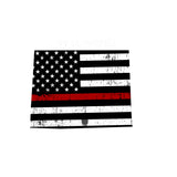 Wyoming Distressed Subdued US Flag Thin Blue Line/Thin Red Line/Thin Green Line Sticker. Support Police/Firefighters/Military