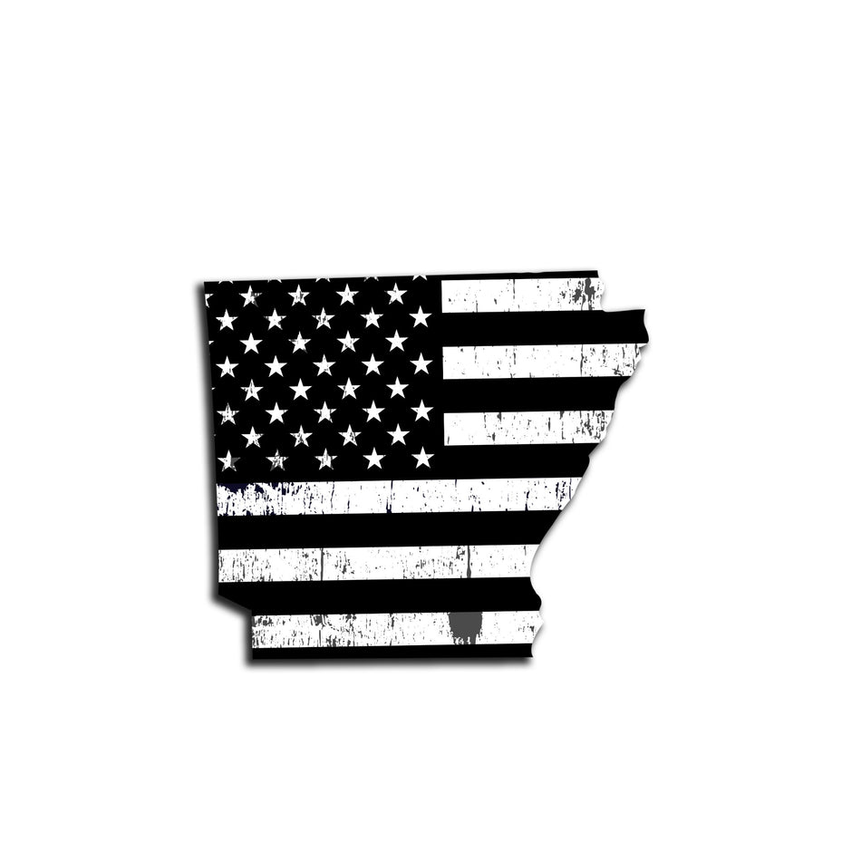 Arkansas State Distressed Subdued US Flag decal AR Various Sizes Available
