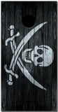 Calico Jack Pirate Skull Custom Cornhole Vinyl Wrap