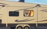 Lion Universal RV Camper or 5th Wheel Window 50/50 Perforated Vinyl Decal
