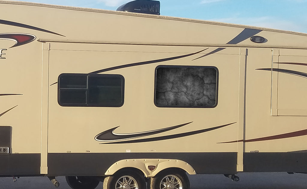 Cracked Stone Universal RV Camper or 5th Wheel Window 50/50 Perforated ...
