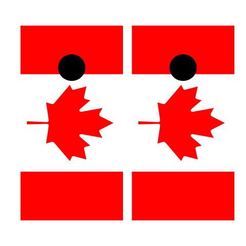 Canada Canadian Maple Leaf Custom Vinyl Cornhole Wrap