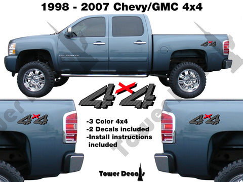 4x4 Truck Bedside Vinyl Decal fits: Chevrolet Silverado GMC Sierra HD Off Road