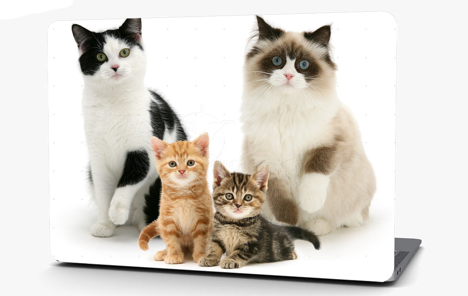 Cat Family Vinyl Laptop Computer Skin Sticker Decal Wrap Macbook Various Sizes