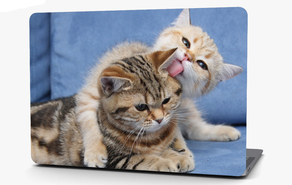 Kittens Cleaning Vinyl Laptop Computer Skin Sticker Decal Wrap Macbook Various Sizes