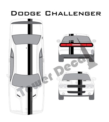 3-5" Single Rally Racing Pin Stripe Cast Vinyl Decal Fits Dodge Challenger