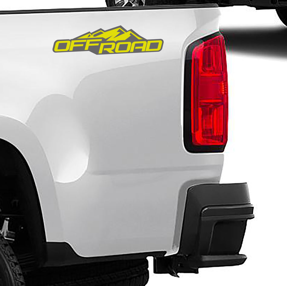 2 Color 4x4 Off Road Bedside Vinyl Decals Fits 2004-2012 Chevy Colorado