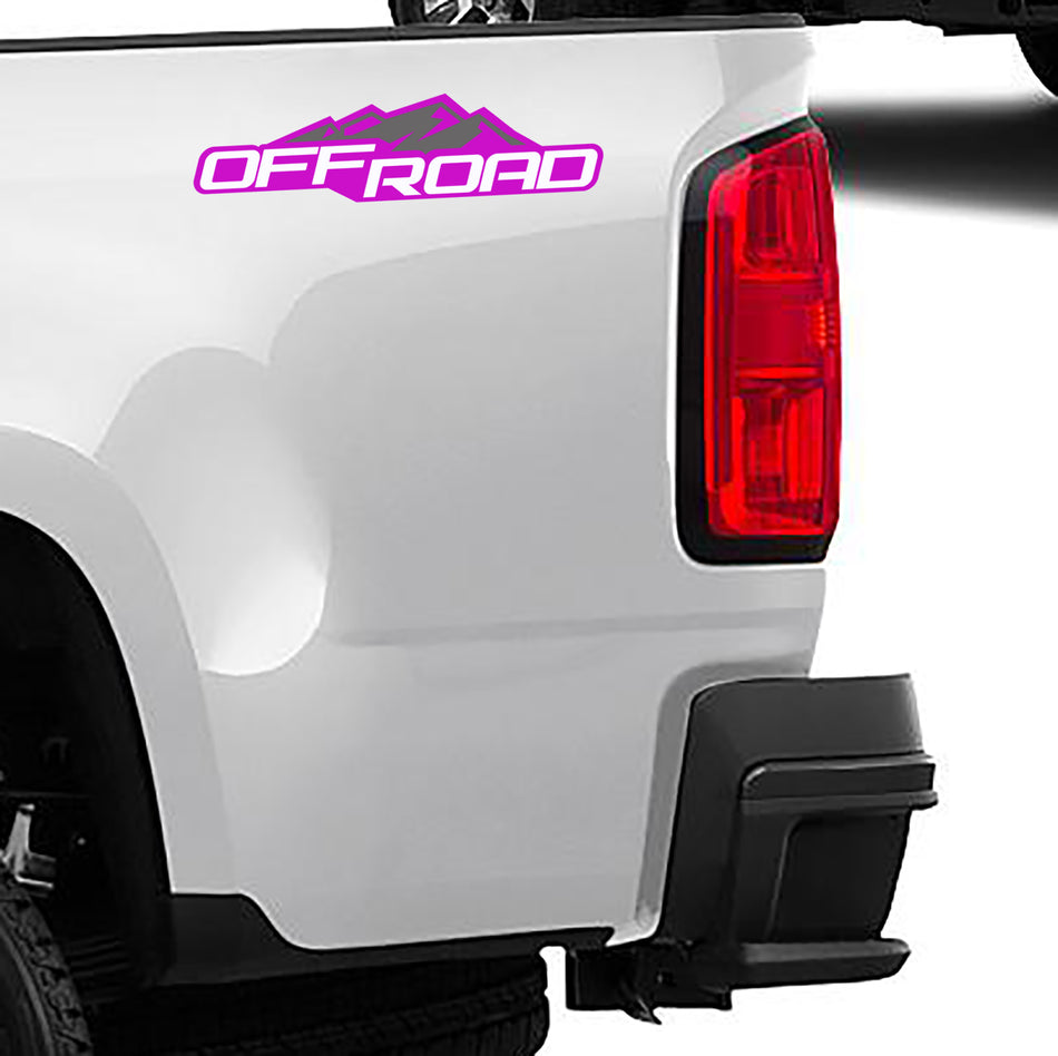 3 Color 4x4 Off Road Bedside Vinyl Decals Fits 2004-2012 Chevy Colorado