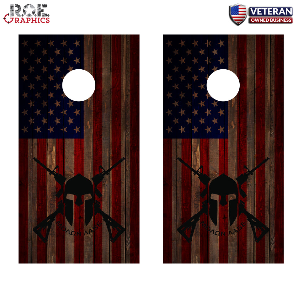 Come and Take it AR 15 Custom Cornhole Vinyl Wrap