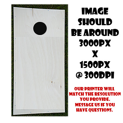 Custom Cornhole Board Bag Toss Vinyl Wrap Set