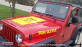 Hood Blackout Tiki Custom Vinyl Decals Stickers Kit fits: Jeep Wrangler JK TJ LJ