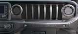 2 Door Dash grill decal Fits: 2018 & up Jeep Wrangler JL JT Sahara Altitude 0464