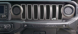 2 Door Dash grill decal Fits: 2018 & up Jeep Wrangler JL JT Sahara Altitude 0464