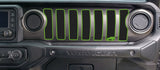 2 Door Dash grill decal Fits: 2018 & up Jeep Wrangler JL JT Sahara Altitude 0464