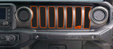 2 Door Dash grill decal Fits: 2018 & up Jeep Wrangler JL JT Sahara Altitude 0464
