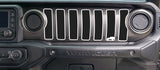 2 Door Dash grill decal Fits: 2018 & up Jeep Wrangler JL JT Sahara Altitude 0464
