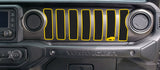 2 Door Dash grill decal Fits: 2018 & up Jeep Wrangler JL JT Sahara Altitude 0464