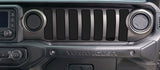 2 Color 4 Door Dash grill decal Fits: 2018 & up Jeep Wrangler JL JT Sahara Altitude 0464