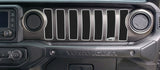 2 Color 4 Door Dash grill decal Fits: 2018 & up Jeep Wrangler JL JT Sahara Altitude 0464