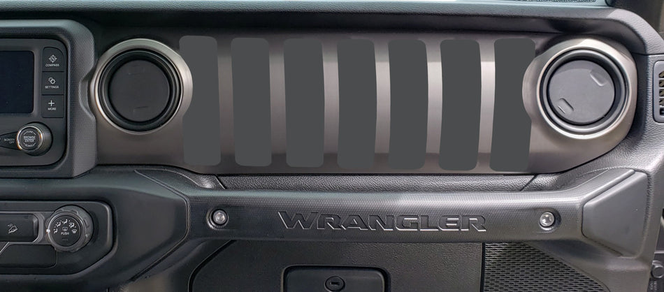 Dash grill decal Fits: 2018 & up Jeep Wrangler JL JT Sport MOAB Sahara Altitude