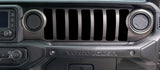 Dash grill decal Fits: 2018 & up Jeep Wrangler JL JT Sport MOAB Sahara Altitude