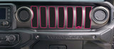 2 Color Cutout Dash grill decal Fits: 2018 & up Jeep Wrangler JL JT Gladiator Altitude 0464