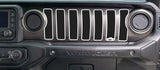 2 Color Cutout Dash grill decal Fits: 2018 & up Jeep Wrangler JL JT Gladiator Altitude 0464