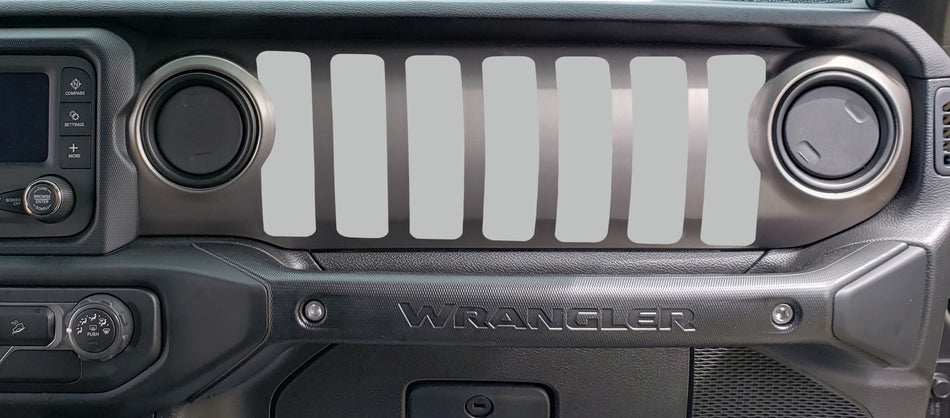 Dash grill decal Fits: 2018 & up Jeep Wrangler JL JT Sport MOAB Sahara Altitude