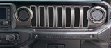 Dash grill decal Fits: 2018 & up Jeep Wrangler JL JT Sport MOAB Sahara Altitude