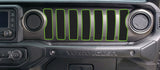 Dash grill decal Fits: 2018 & up Jeep Wrangler JL JT Sport MOAB Sahara Altitude