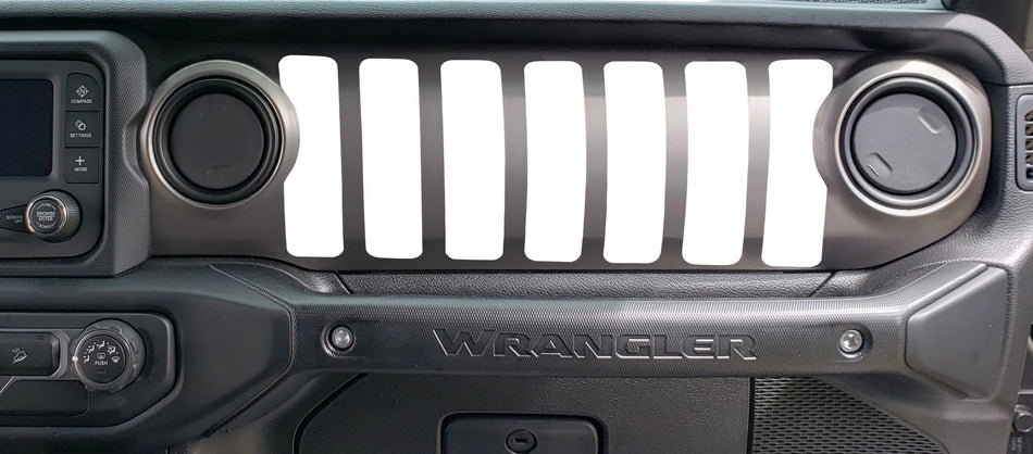 Dash grill decal Fits: 2018 & up Jeep Wrangler JL JT Sport MOAB Sahara Altitude