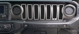 2 Color Willie Dash grill decal Fits: 2018 & up Jeep Wrangler JL JT Sahara Altitude 0464