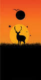 Deer Sunset Custom Vinyl Cornhole Wrap