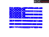 American Flag Distressed Hood Flag Vinyl Decal 0065