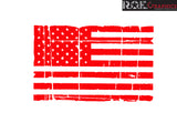 American Flag Distressed Hood Flag Vinyl Decal 0065